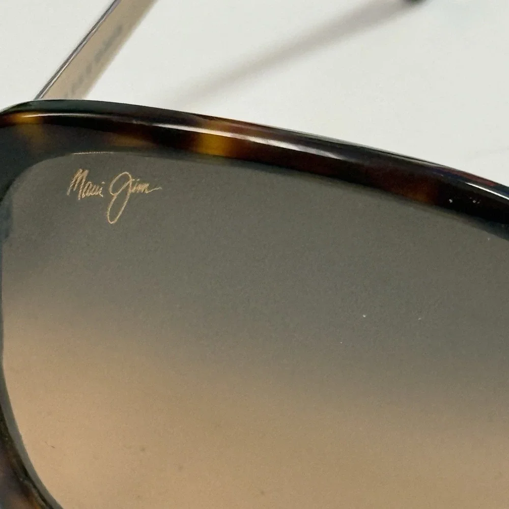Maui Jim Melika Tortoise Shell Sunglasses Polarized Brown Lens Hard Case HS760